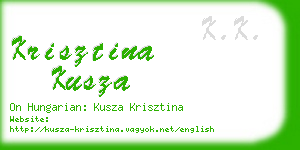 krisztina kusza business card